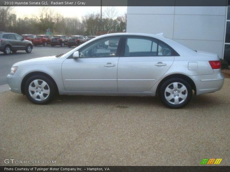 Radiant Silver / Gray 2010 Hyundai Sonata GLS