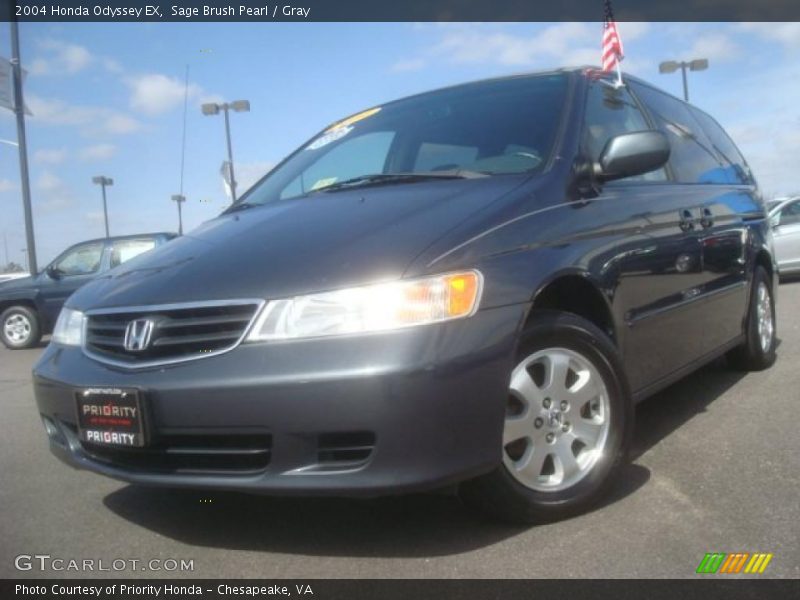 Sage Brush Pearl / Gray 2004 Honda Odyssey EX
