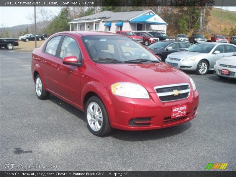 Sport Red / Neutral 2011 Chevrolet Aveo LT Sedan