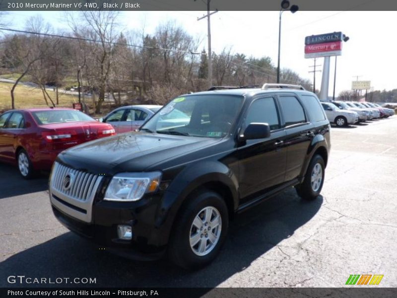 Black / Black 2010 Mercury Mariner V6 4WD