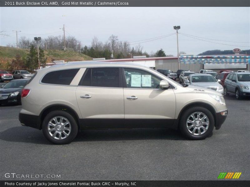 Gold Mist Metallic / Cashmere/Cocoa 2011 Buick Enclave CXL AWD