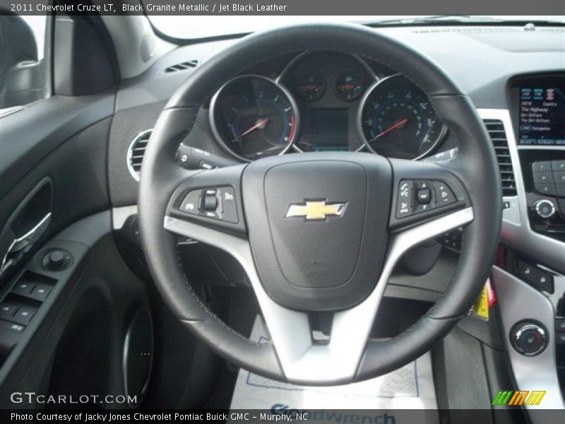 Black Granite Metallic / Jet Black Leather 2011 Chevrolet Cruze LT