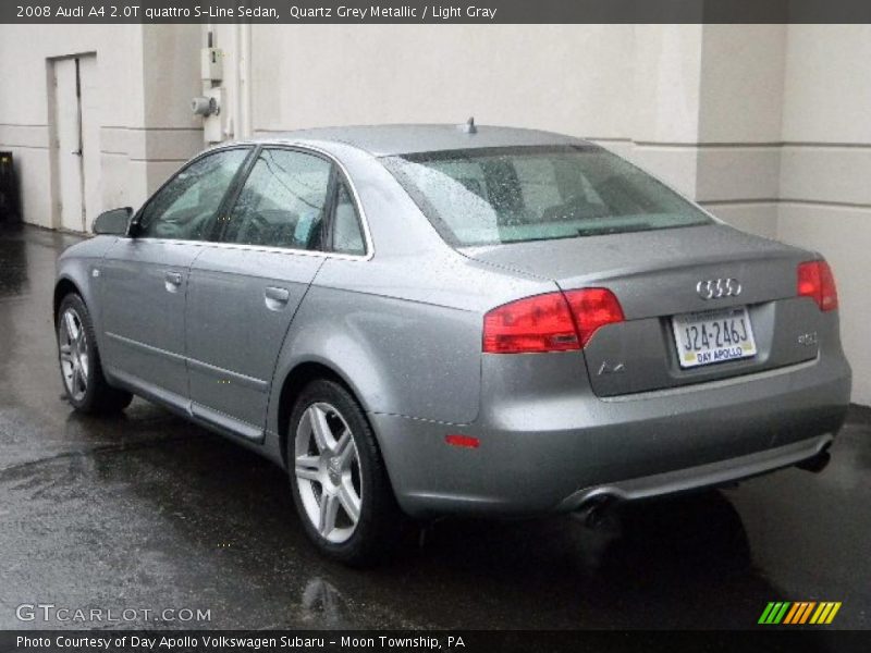 Quartz Grey Metallic / Light Gray 2008 Audi A4 2.0T quattro S-Line Sedan