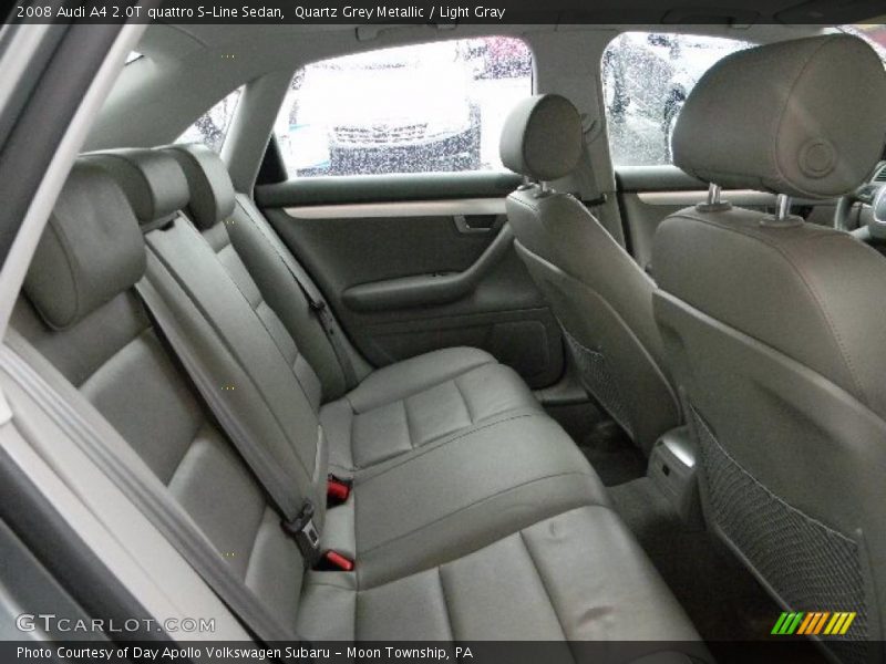 Quartz Grey Metallic / Light Gray 2008 Audi A4 2.0T quattro S-Line Sedan