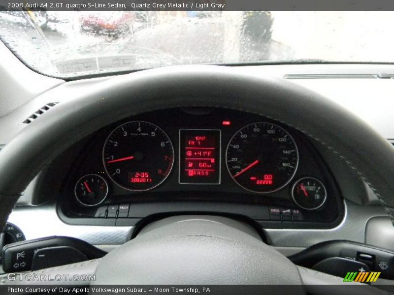Quartz Grey Metallic / Light Gray 2008 Audi A4 2.0T quattro S-Line Sedan