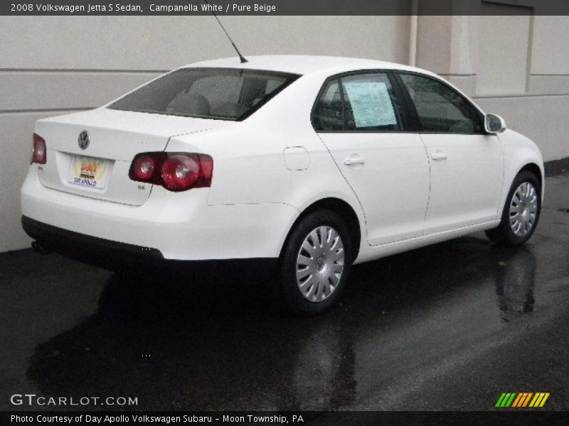 Campanella White / Pure Beige 2008 Volkswagen Jetta S Sedan