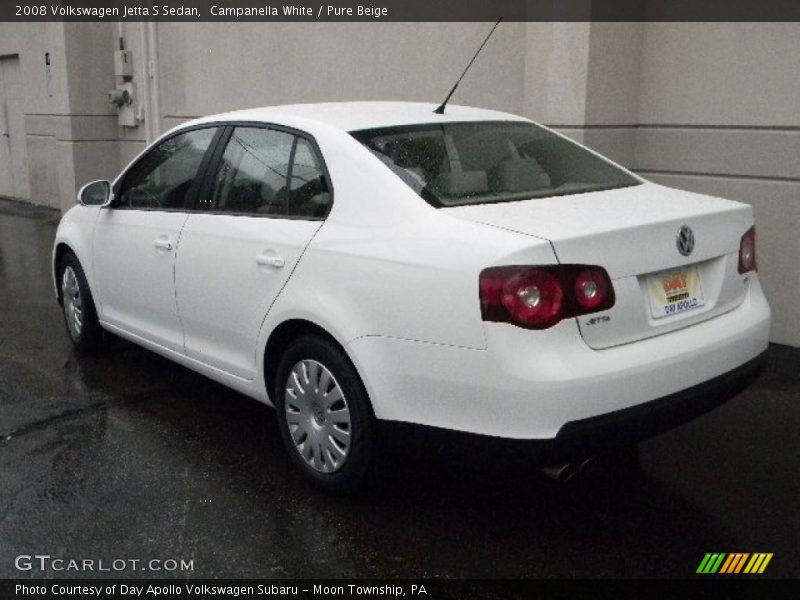 Campanella White / Pure Beige 2008 Volkswagen Jetta S Sedan