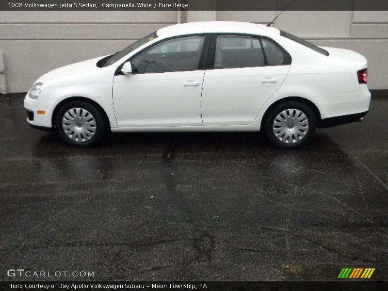 Campanella White / Pure Beige 2008 Volkswagen Jetta S Sedan