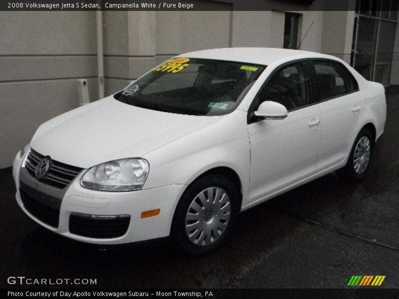 Campanella White / Pure Beige 2008 Volkswagen Jetta S Sedan
