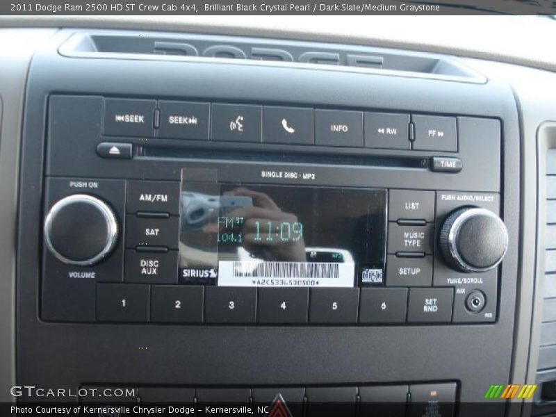 Brilliant Black Crystal Pearl / Dark Slate/Medium Graystone 2011 Dodge Ram 2500 HD ST Crew Cab 4x4