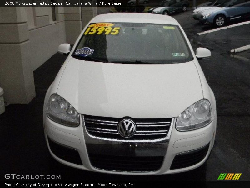 Campanella White / Pure Beige 2008 Volkswagen Jetta S Sedan