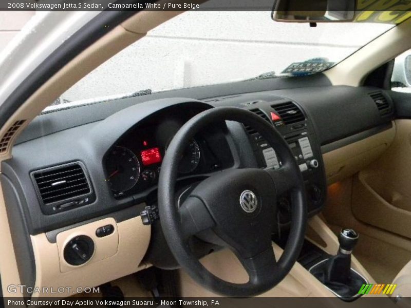 Campanella White / Pure Beige 2008 Volkswagen Jetta S Sedan
