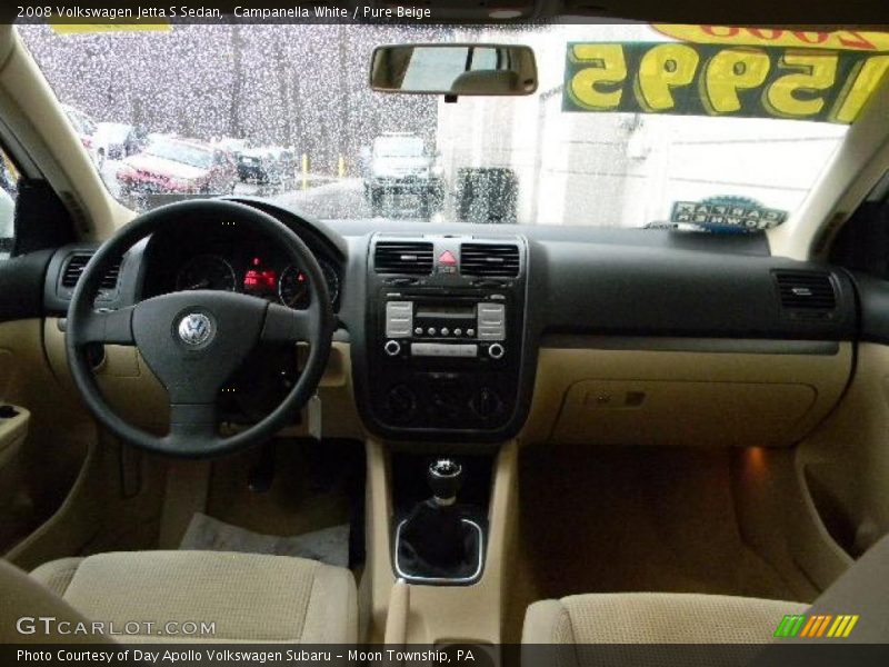 Campanella White / Pure Beige 2008 Volkswagen Jetta S Sedan