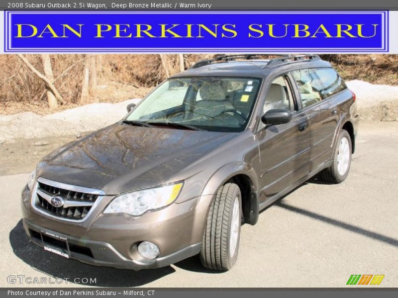 Deep Bronze Metallic / Warm Ivory 2008 Subaru Outback 2.5i Wagon