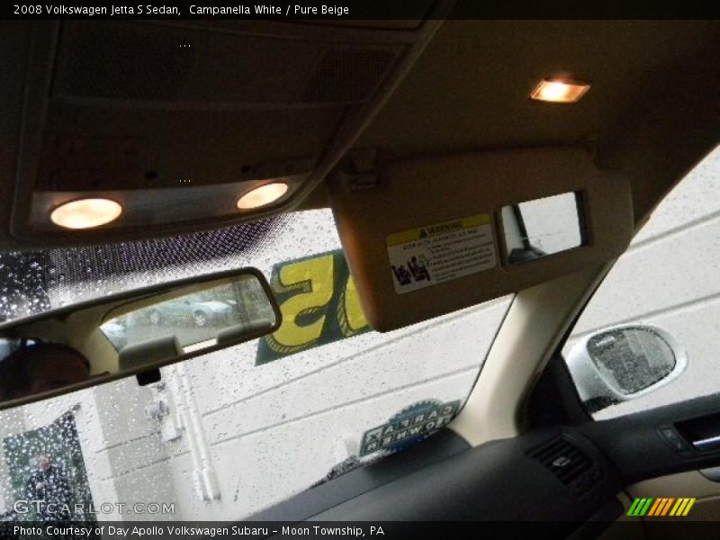 Campanella White / Pure Beige 2008 Volkswagen Jetta S Sedan