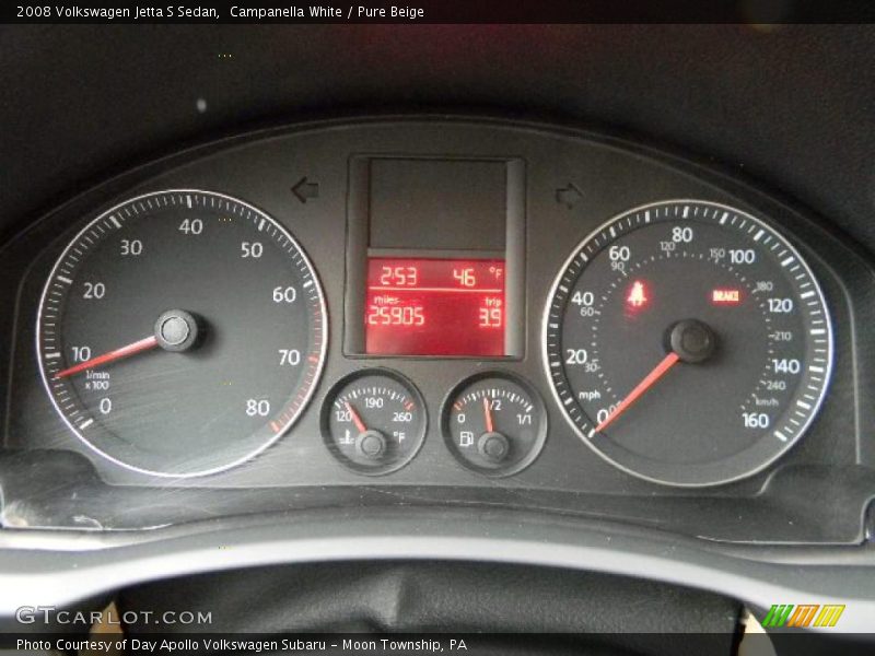 Campanella White / Pure Beige 2008 Volkswagen Jetta S Sedan