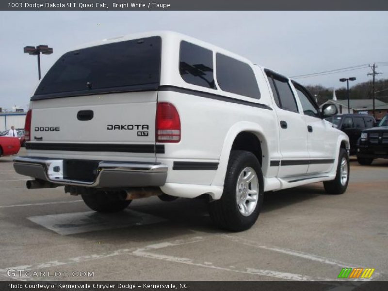 Bright White / Taupe 2003 Dodge Dakota SLT Quad Cab