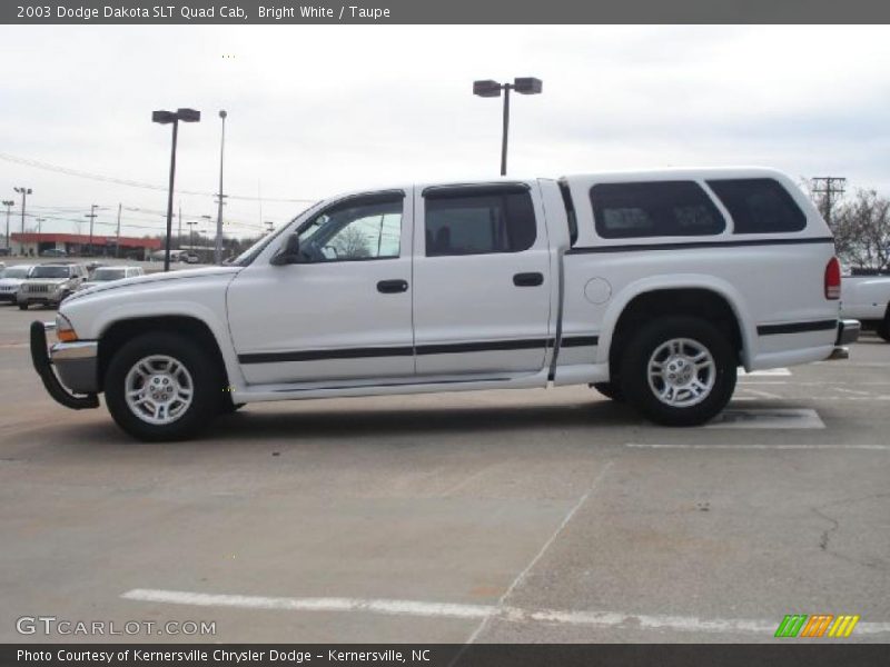 Bright White / Taupe 2003 Dodge Dakota SLT Quad Cab