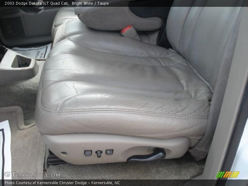 Bright White / Taupe 2003 Dodge Dakota SLT Quad Cab
