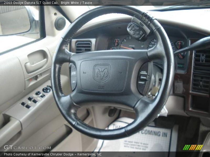 Bright White / Taupe 2003 Dodge Dakota SLT Quad Cab