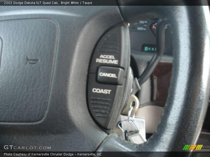 Bright White / Taupe 2003 Dodge Dakota SLT Quad Cab