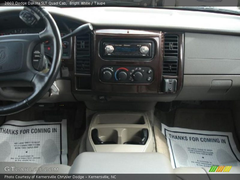 Bright White / Taupe 2003 Dodge Dakota SLT Quad Cab