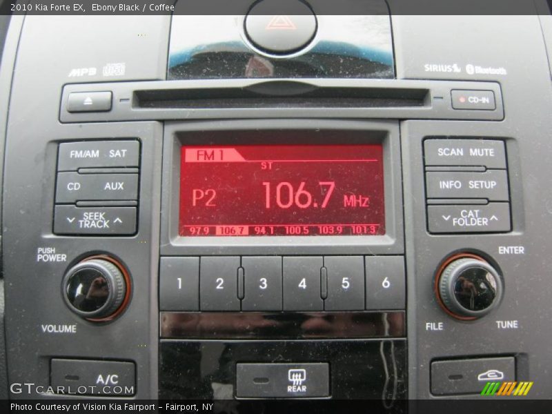 Ebony Black / Coffee 2010 Kia Forte EX