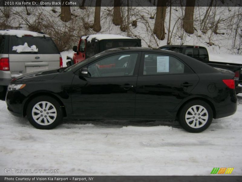 Ebony Black / Coffee 2010 Kia Forte EX