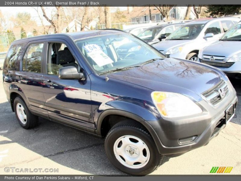 Eternal Blue Pearl / Black 2004 Honda CR-V LX 4WD