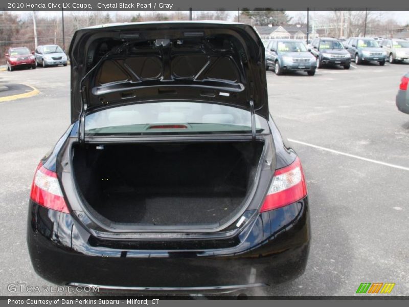 Crystal Black Pearl / Gray 2010 Honda Civic LX Coupe