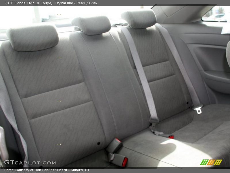 Crystal Black Pearl / Gray 2010 Honda Civic LX Coupe
