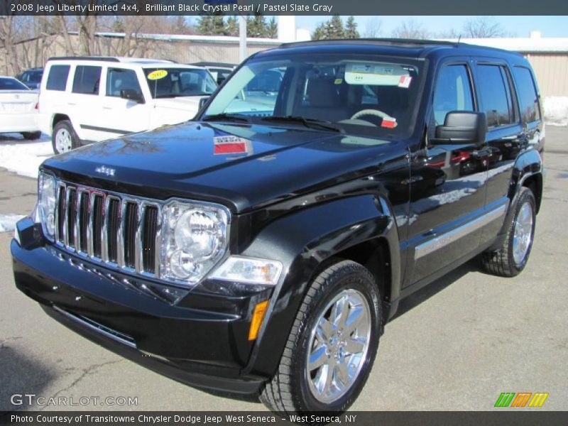 Brilliant Black Crystal Pearl / Pastel Slate Gray 2008 Jeep Liberty Limited 4x4