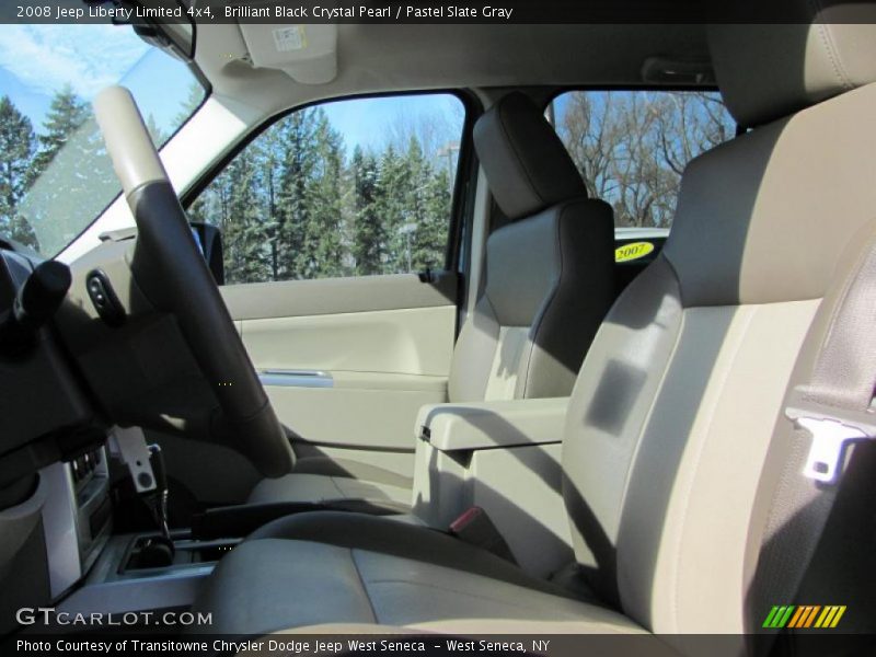 Brilliant Black Crystal Pearl / Pastel Slate Gray 2008 Jeep Liberty Limited 4x4