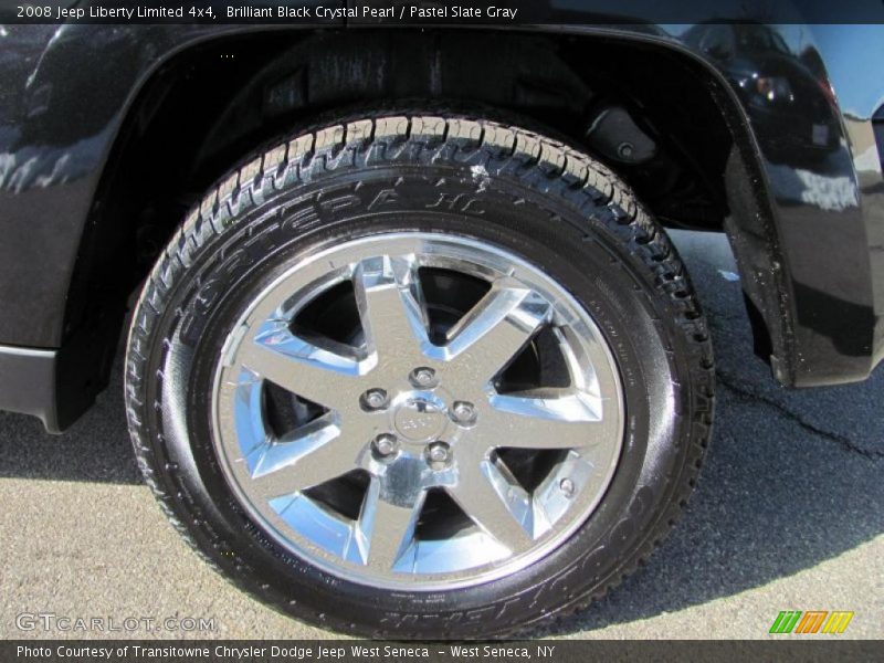 Brilliant Black Crystal Pearl / Pastel Slate Gray 2008 Jeep Liberty Limited 4x4