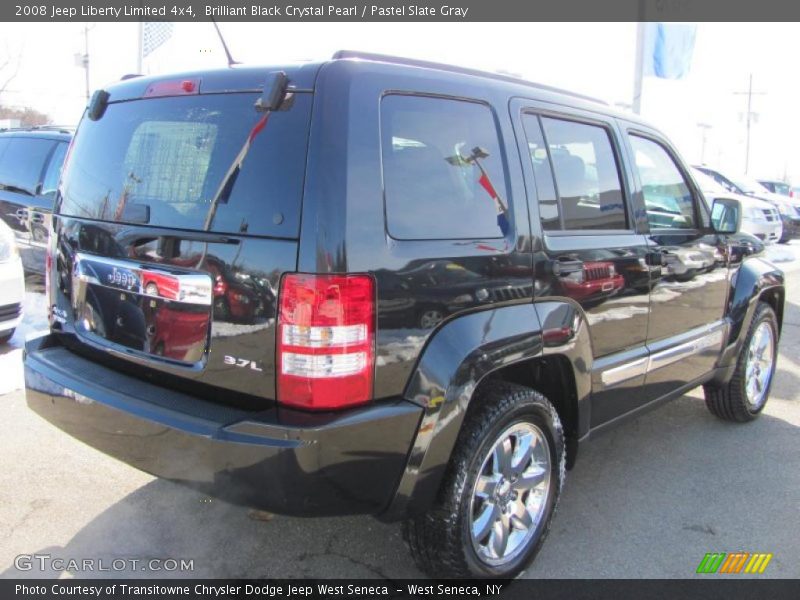 Brilliant Black Crystal Pearl / Pastel Slate Gray 2008 Jeep Liberty Limited 4x4