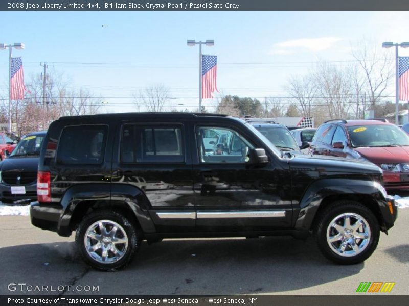 Brilliant Black Crystal Pearl / Pastel Slate Gray 2008 Jeep Liberty Limited 4x4