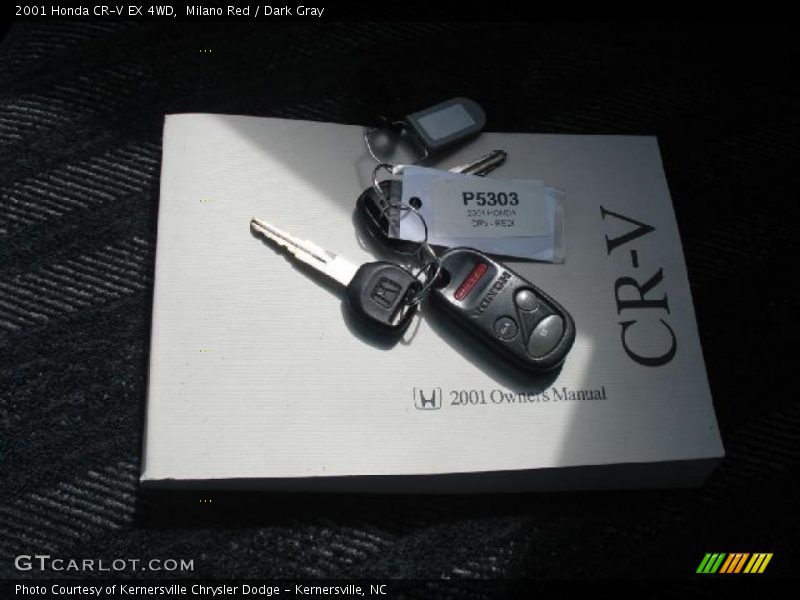 Milano Red / Dark Gray 2001 Honda CR-V EX 4WD