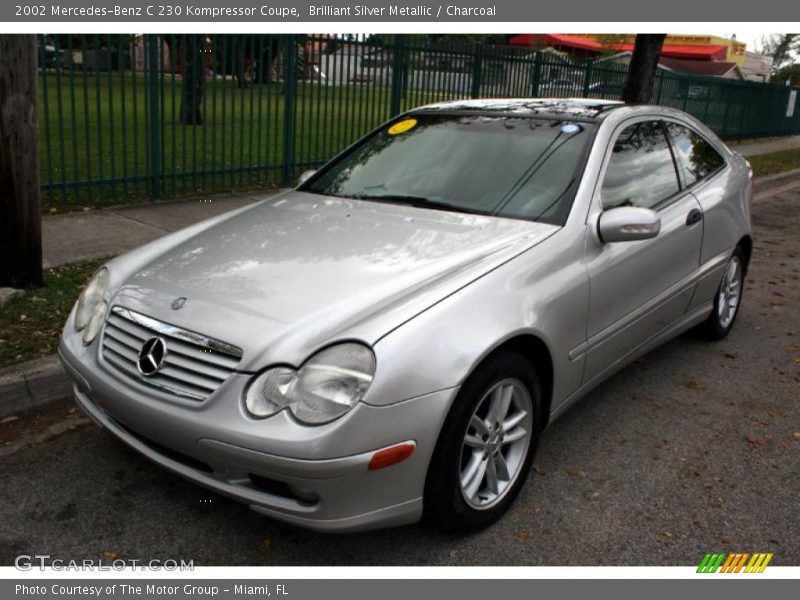 Brilliant Silver Metallic / Charcoal 2002 Mercedes-Benz C 230 Kompressor Coupe