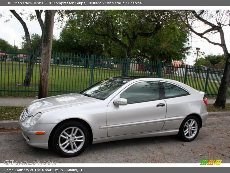 Brilliant Silver Metallic / Charcoal 2002 Mercedes-Benz C 230 Kompressor Coupe