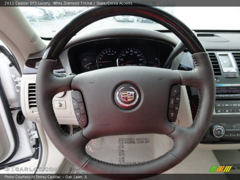White Diamond Tricoat / Shale/Cocoa Accents 2011 Cadillac DTS Luxury