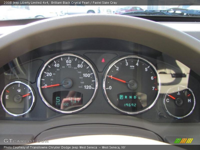 Brilliant Black Crystal Pearl / Pastel Slate Gray 2008 Jeep Liberty Limited 4x4