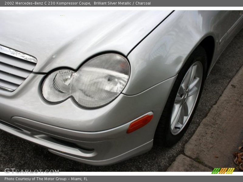 Brilliant Silver Metallic / Charcoal 2002 Mercedes-Benz C 230 Kompressor Coupe