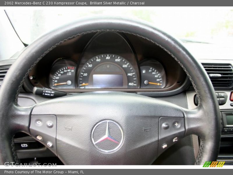 Brilliant Silver Metallic / Charcoal 2002 Mercedes-Benz C 230 Kompressor Coupe