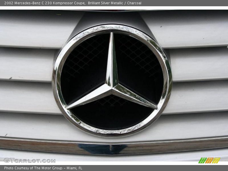 Brilliant Silver Metallic / Charcoal 2002 Mercedes-Benz C 230 Kompressor Coupe