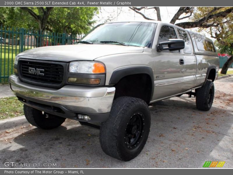 Pewter Metallic / Graphite 2000 GMC Sierra 2500 SLT Extended Cab 4x4