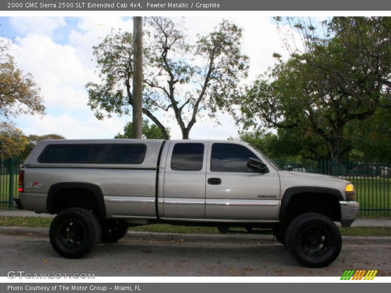 Pewter Metallic / Graphite 2000 GMC Sierra 2500 SLT Extended Cab 4x4