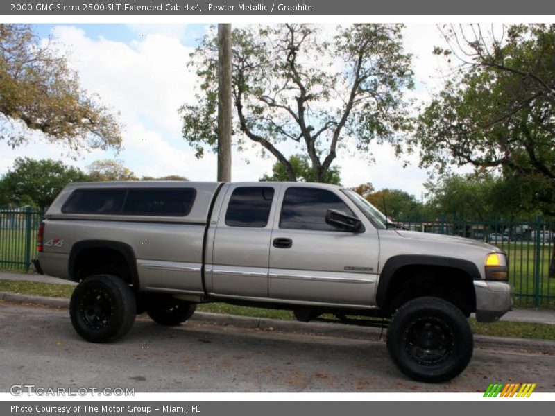 Pewter Metallic / Graphite 2000 GMC Sierra 2500 SLT Extended Cab 4x4