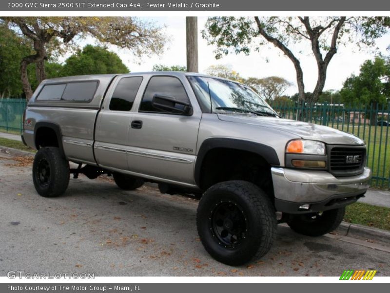 Pewter Metallic / Graphite 2000 GMC Sierra 2500 SLT Extended Cab 4x4