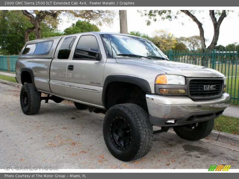 Pewter Metallic / Graphite 2000 GMC Sierra 2500 SLT Extended Cab 4x4