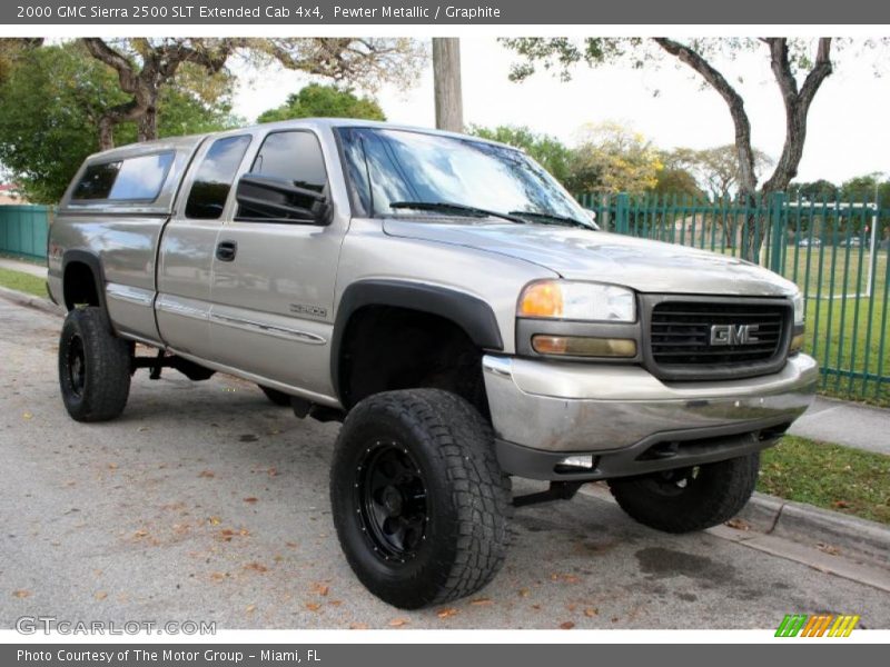 Pewter Metallic / Graphite 2000 GMC Sierra 2500 SLT Extended Cab 4x4